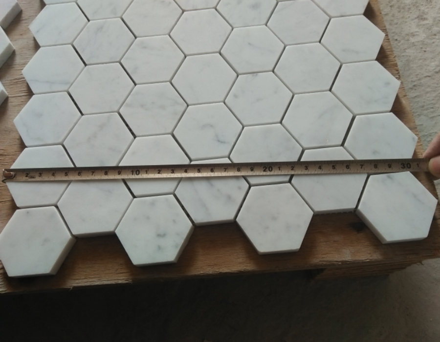 Carrara White Hexagon 4.8cm