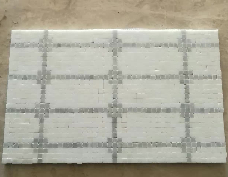 Mosaico de cristal blanco para pared