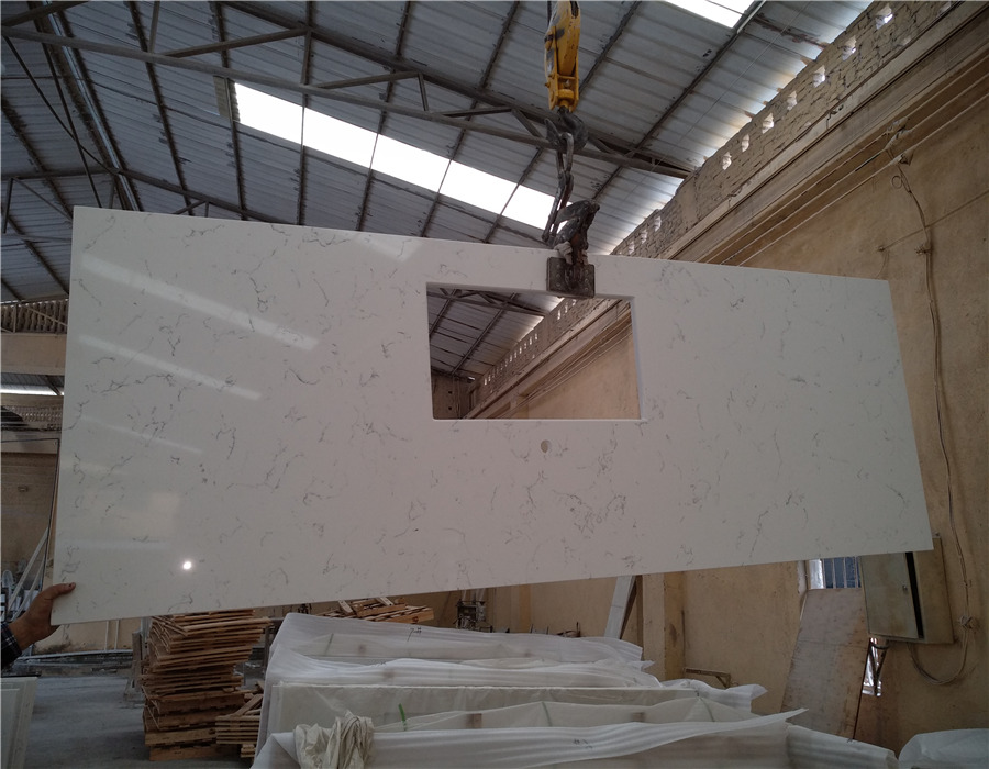 Carrara White during production (3)