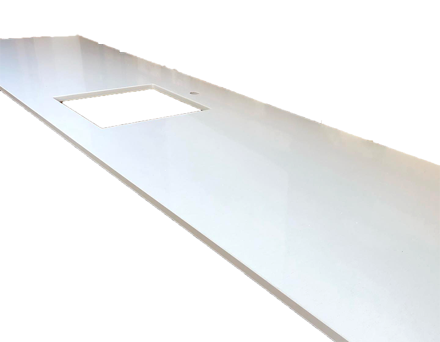 QC09 White Shimmer Sparkle Quartz Kitchen worktop