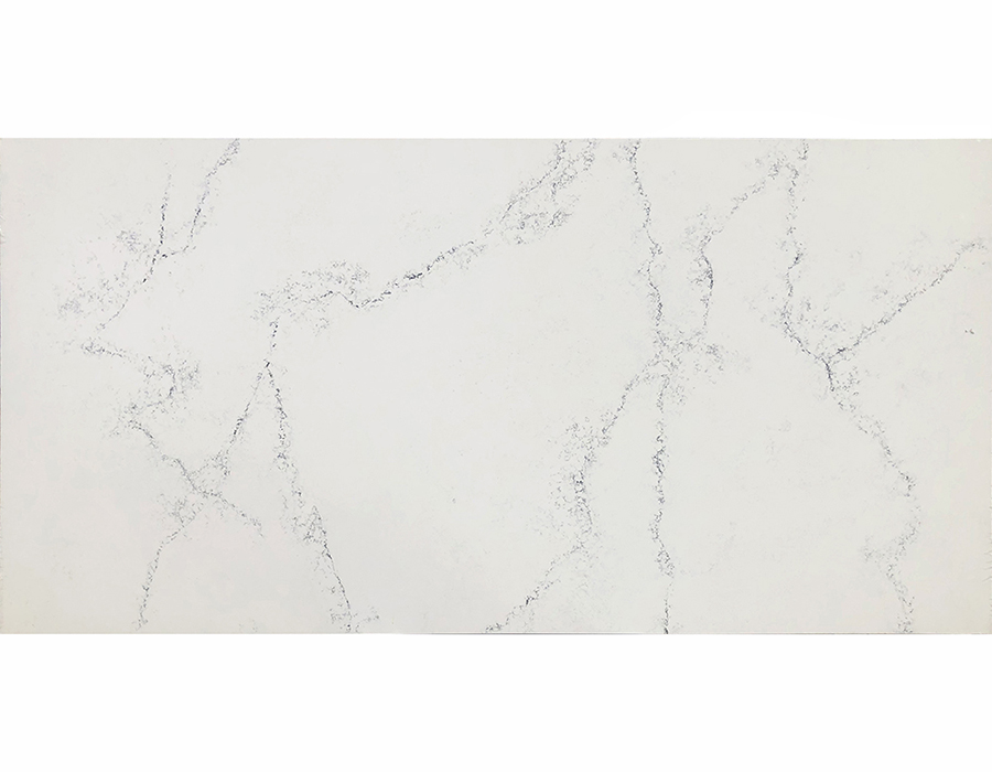 QS44 White Statuario Quartz marble veins slabs