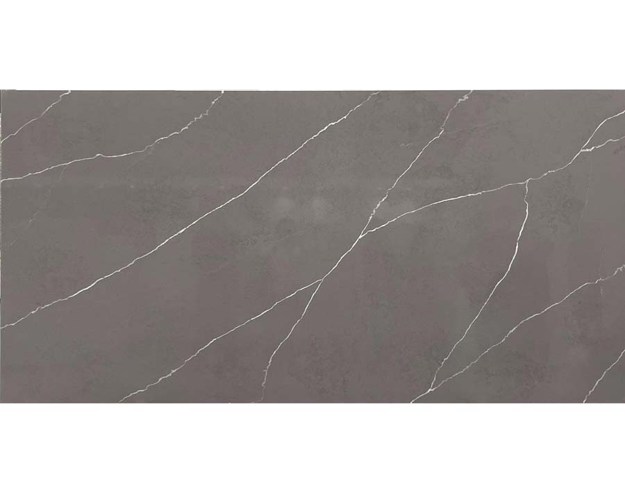 QS55 Black marble vein quartz stone slabs