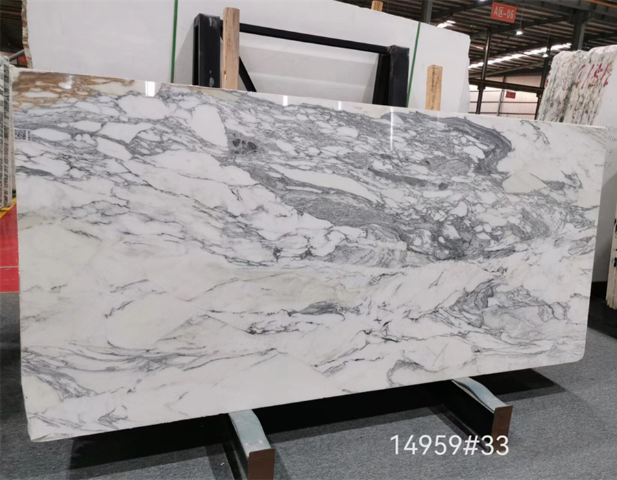 Arabescato white Italian Marble slabs 1.8 cm thick