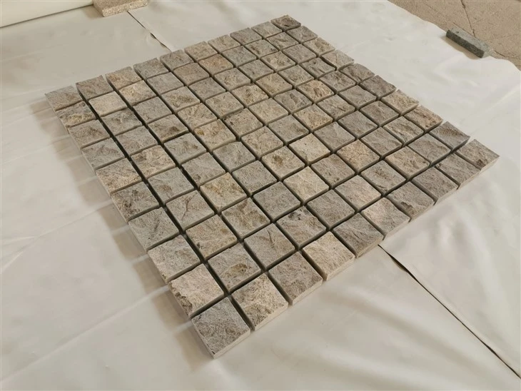 Top natural and five sides sawn cut mesh paver (4)