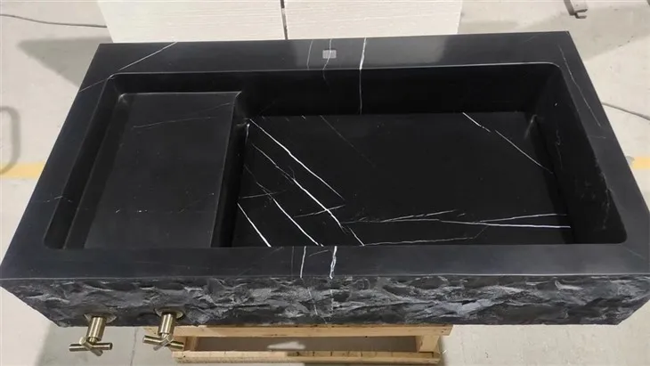 BLACK MARBLE WASH BASIN 1000x550x200mm (20)