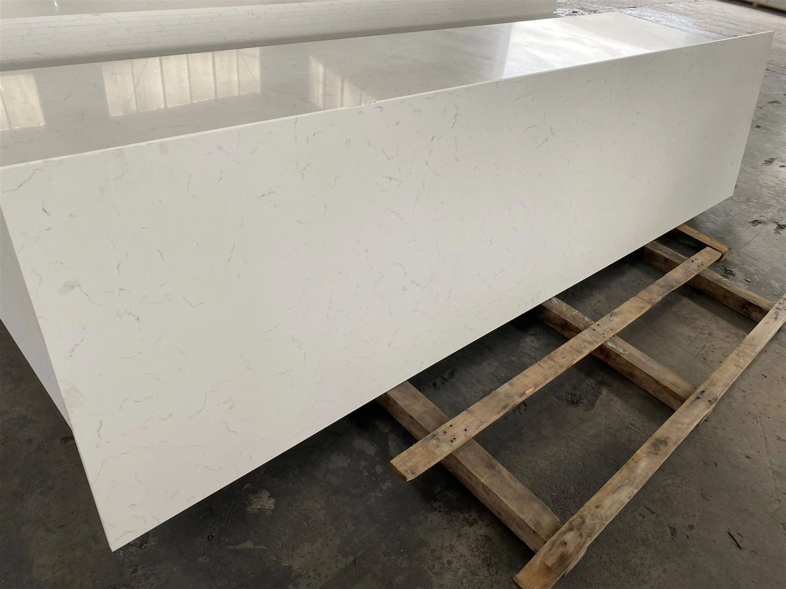 Carrara White quartz slab Carrara White quartz slab