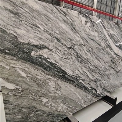 Flow Mist Grey Marble Slabs
