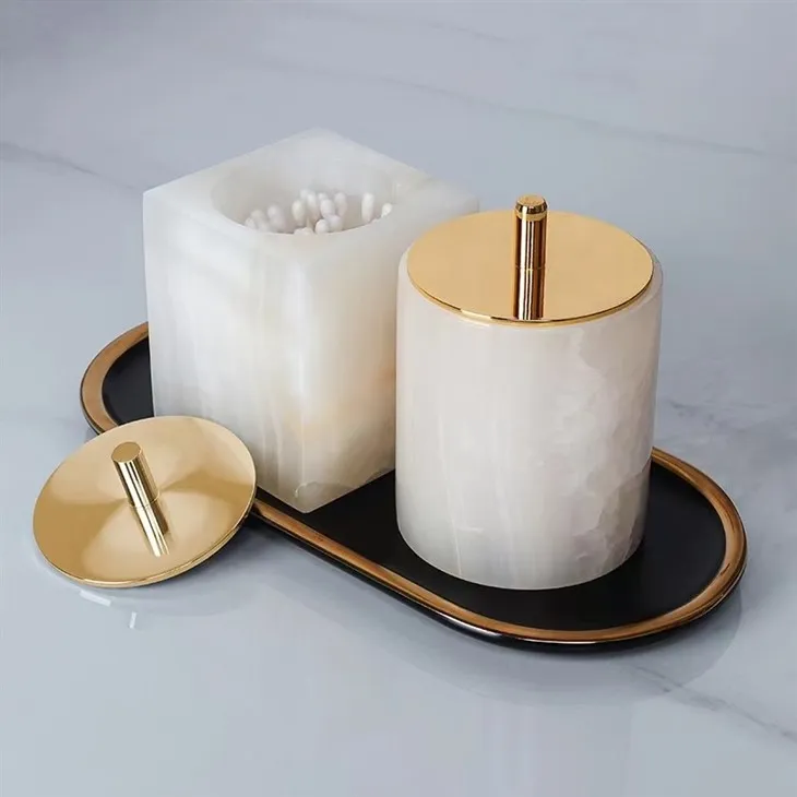 Marble Cotton Holder